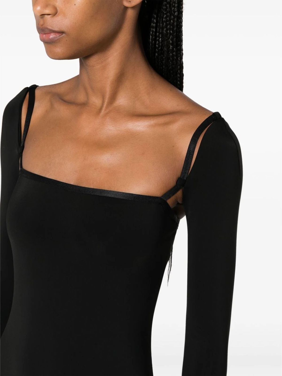 LONG SLEEVE MINI DRESS W/ LOGO ELASTIC STRAPS Alexander wang